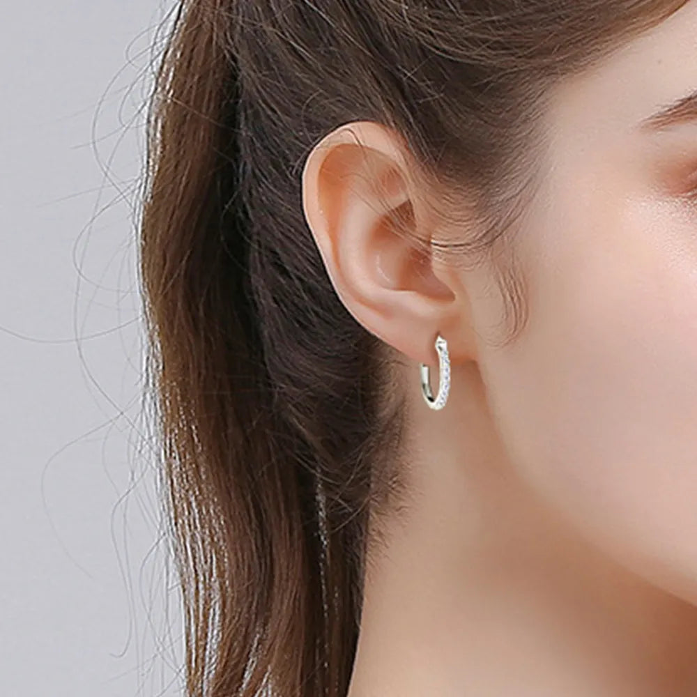 Moissanite Huggie Earrings eprolo