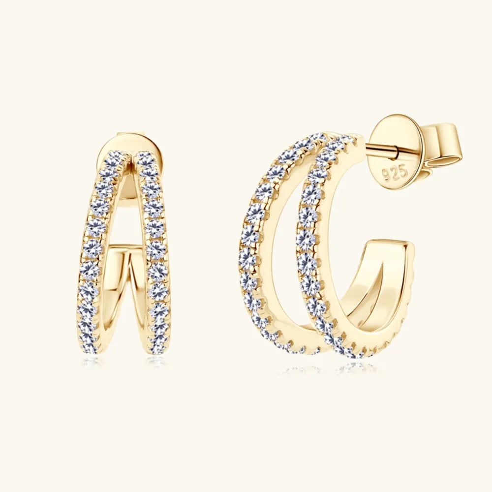 Moissanite C-Hoop Earrings eprolo