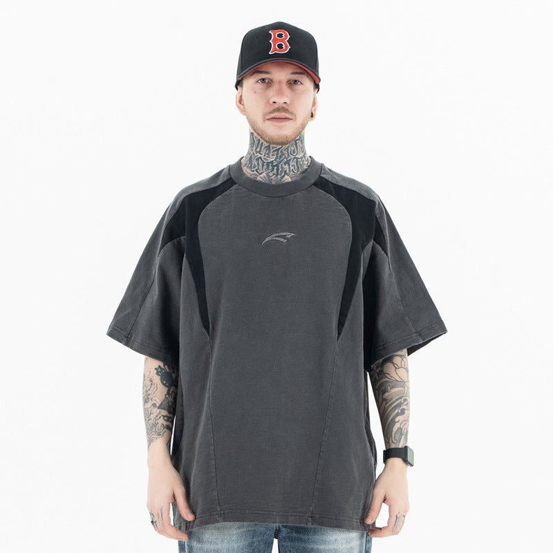 Retro Colorblock Short Sleeve Tee eprolo