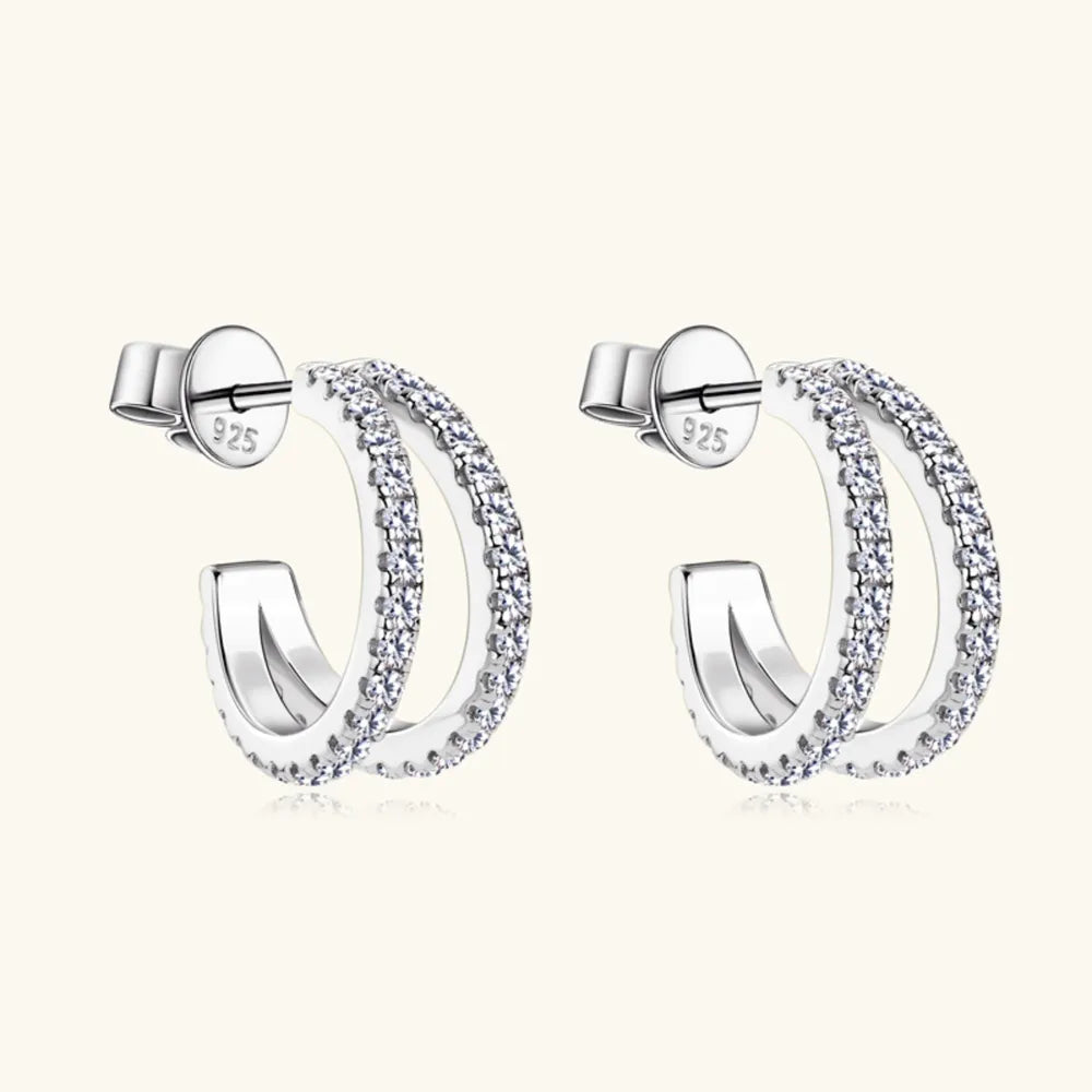 Moissanite C-Hoop Earrings eprolo