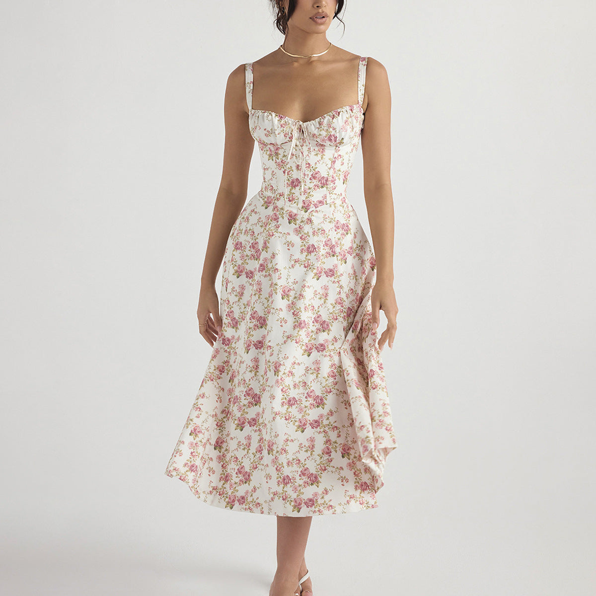Maxi floral slip backless Dress eprolo