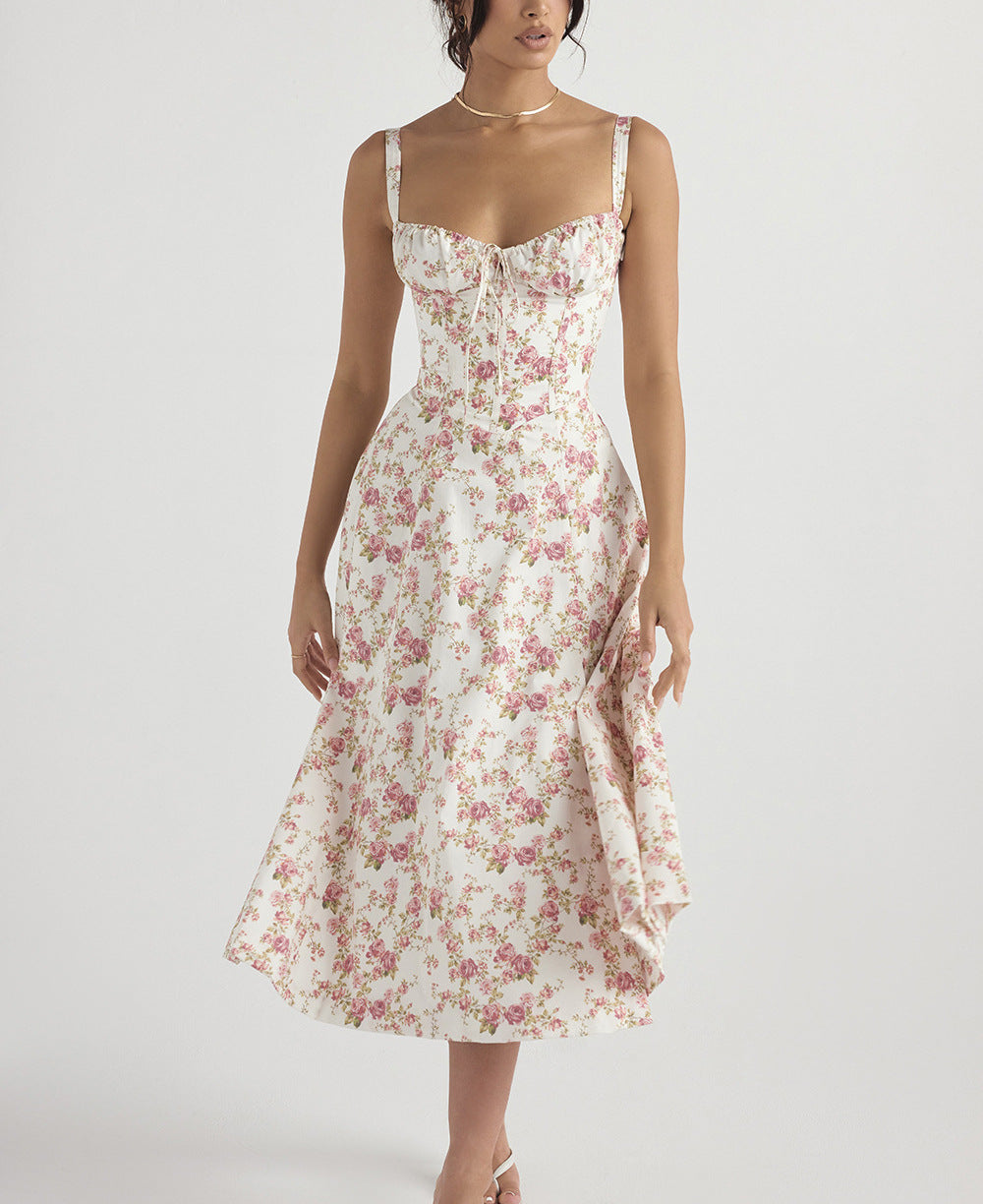 Maxi floral slip backless Dress eprolo