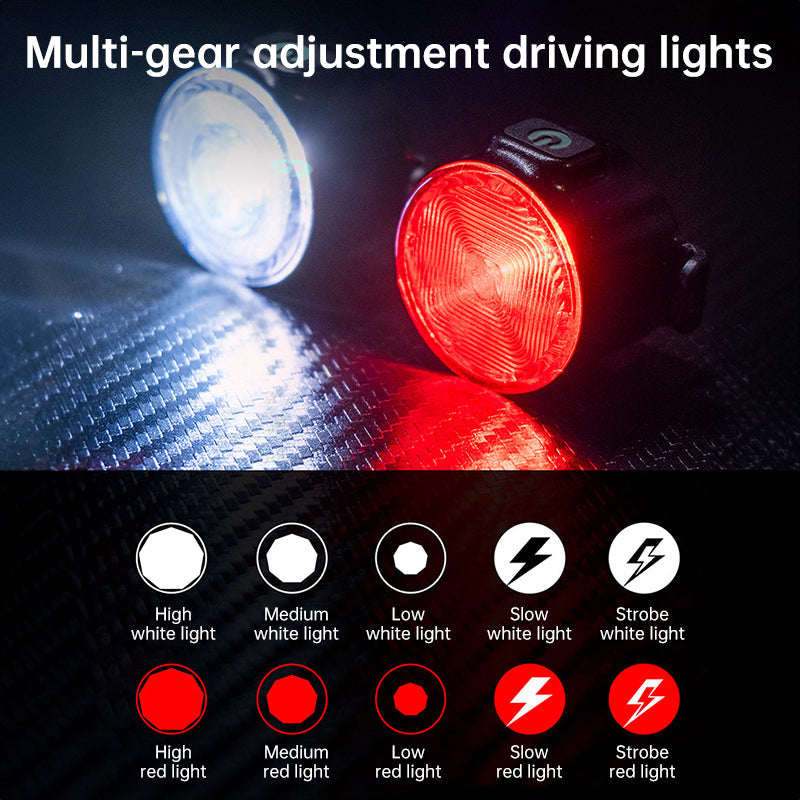 Red & White LED Bike Rechargeable Flashlight eprolo