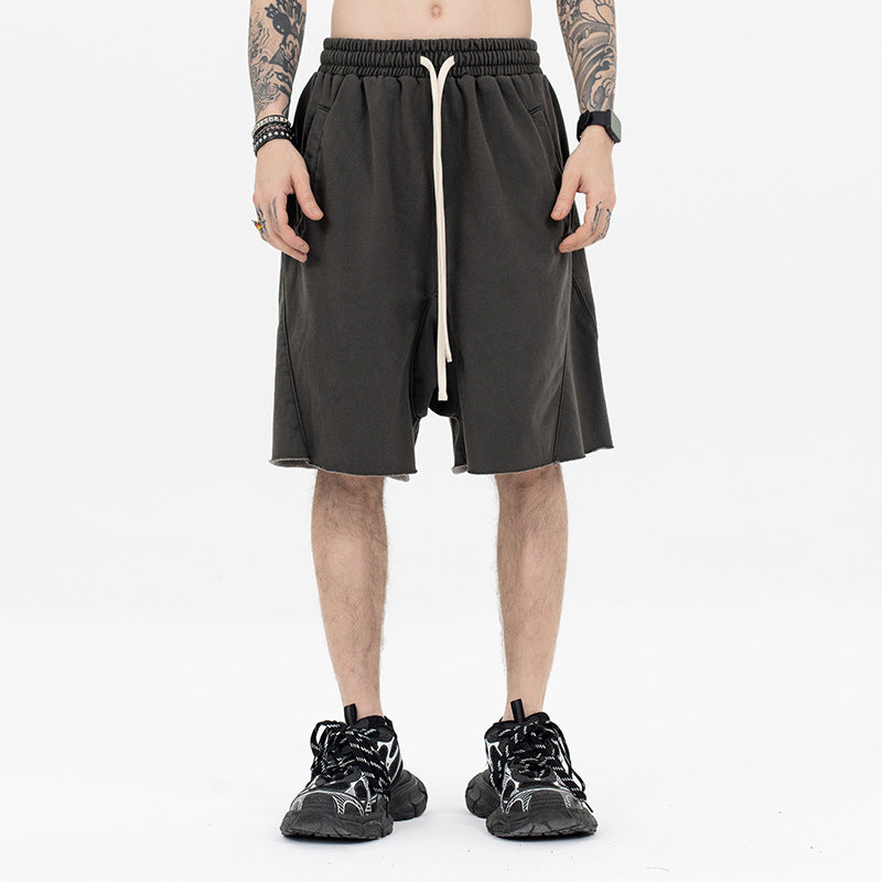 Classic BF Lazy Style Drawstring Spliced Sports Shorts eprolo