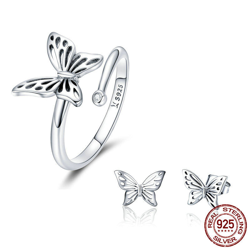 Butterfly Sterling Silver Jewelry Set eprolo