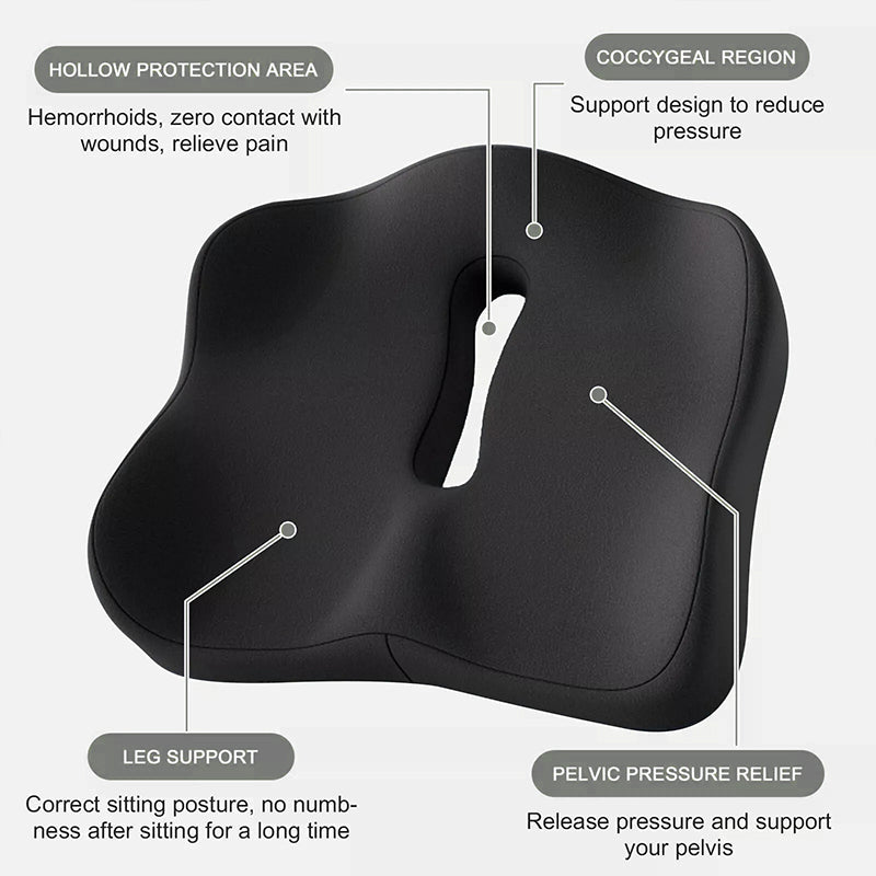 Memory foam car seat cushion. Ergonomic support. eprolo