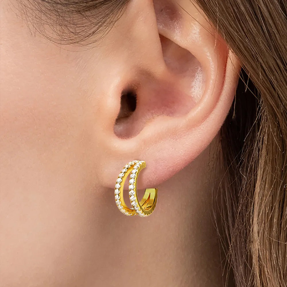 Moissanite C-Hoop Earrings eprolo
