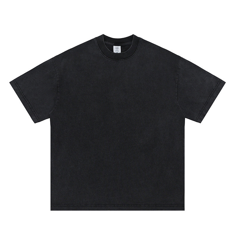 Black Vintage Crew Neck T-Shirt eprolo