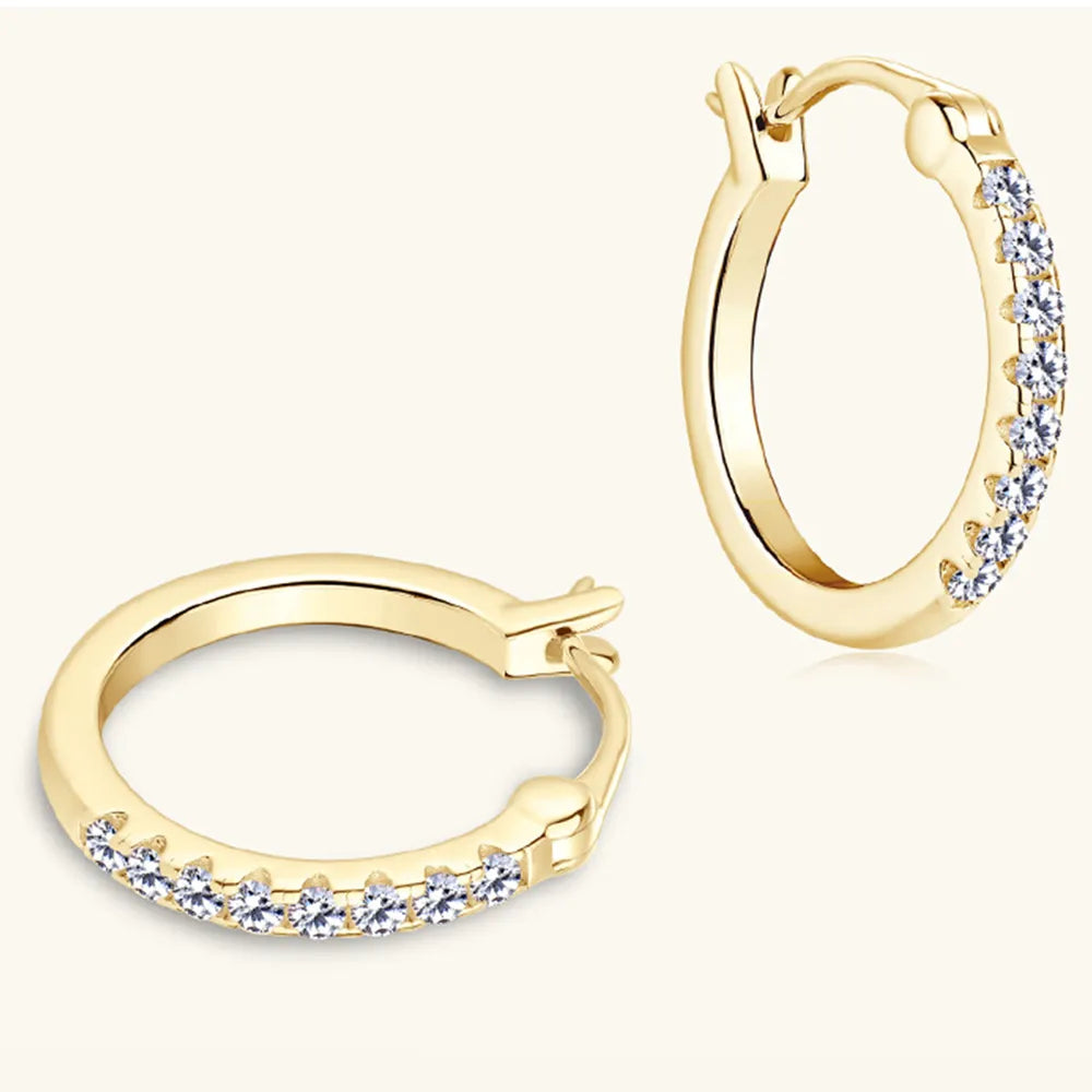 Moissanite Huggie Earrings eprolo