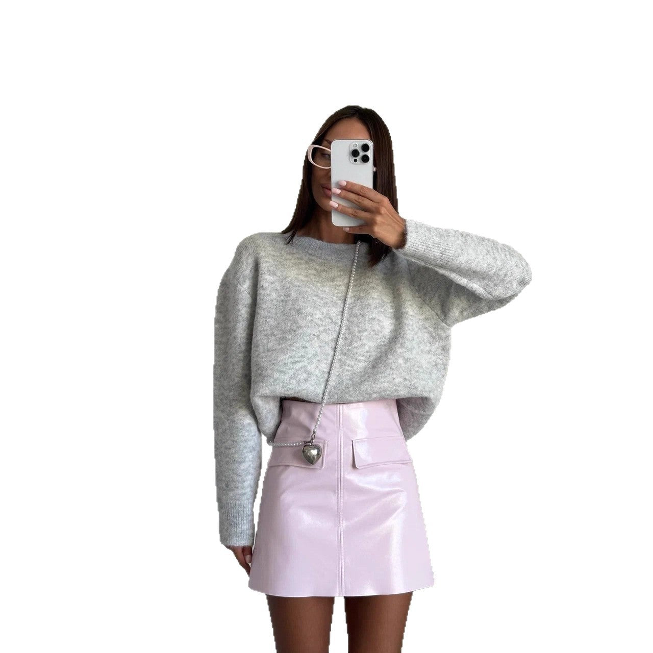 Grey Crew Neck Sweater eprolo