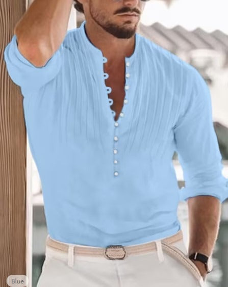 Button Round Neck Shirt eprolo