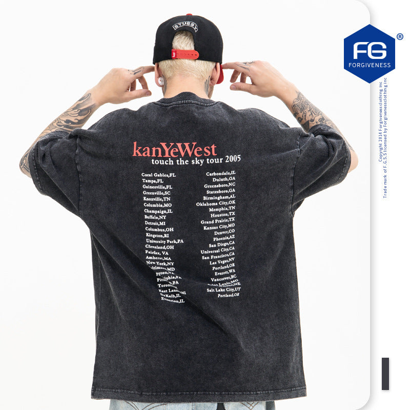 Kanye Dropout Bear Print T-Shirt eprolo