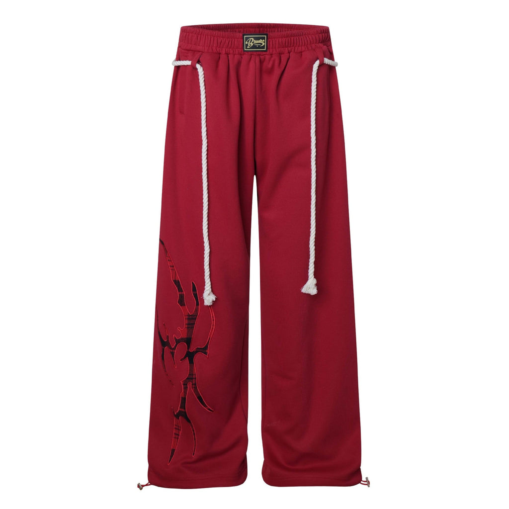 Unisex Retro Patch Flame Pants eprolo