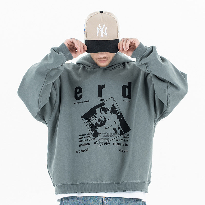 Retro Melancholic Rich Hooded Sweatshirt eprolo