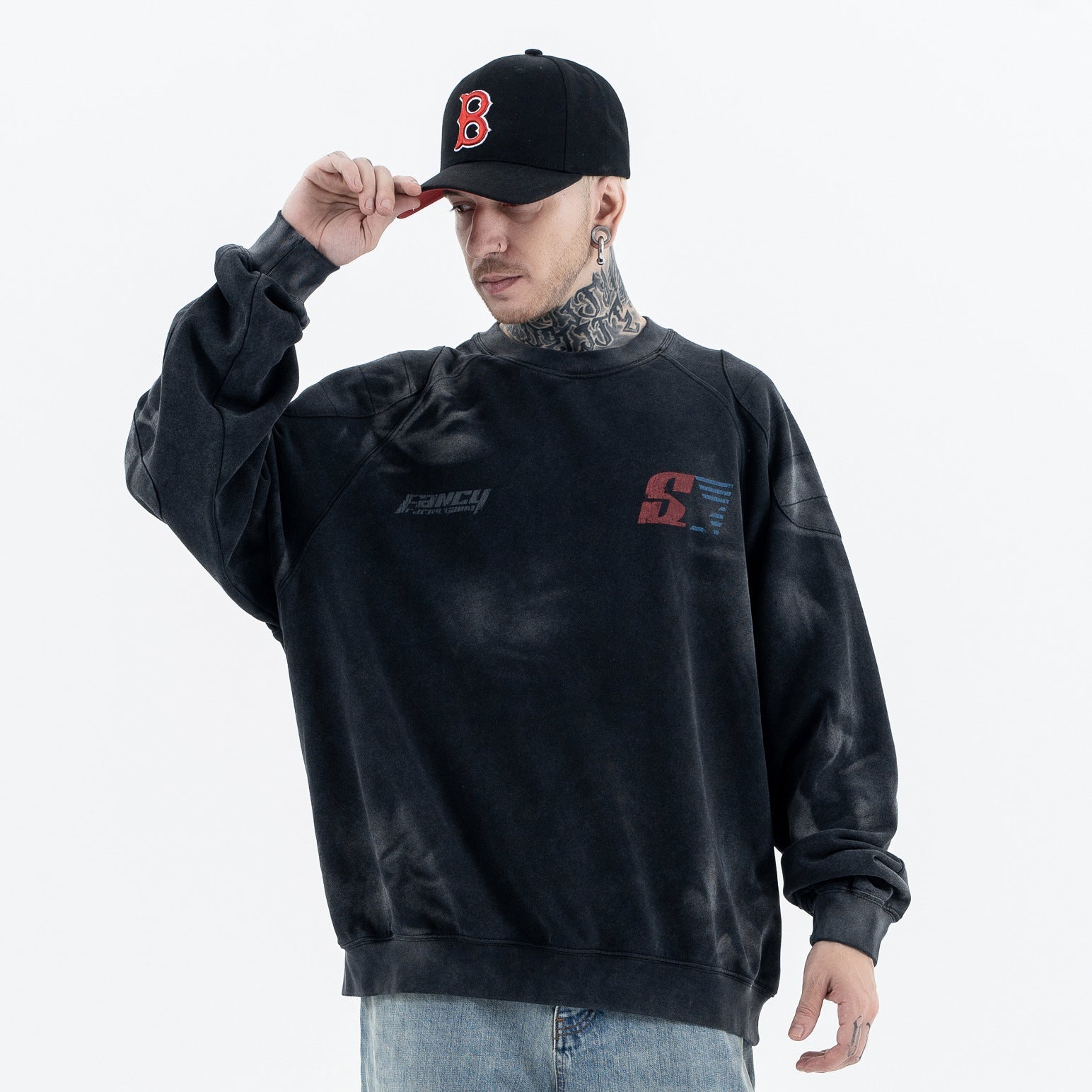 Racing Print Crew Neck Sweatshirt eprolo