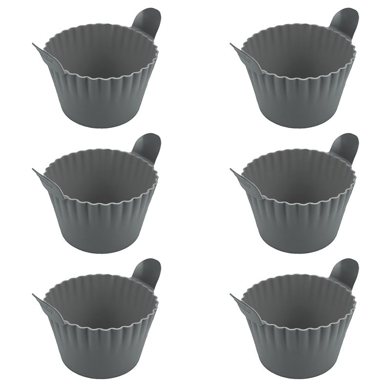 4-6 reusable silicone air fryer liners & baking cups eprolo