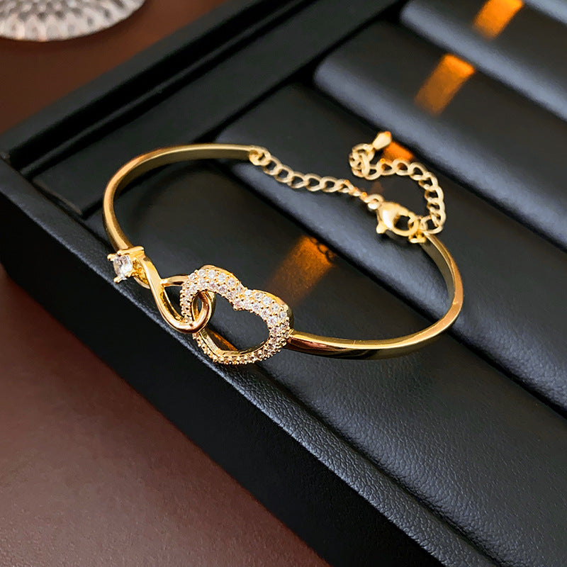Infinite Symbol Hollow, Heart Bracelet eprolo