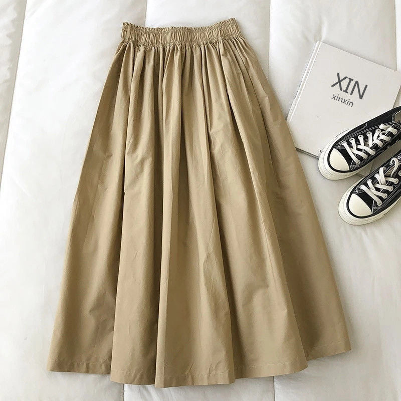 A-Line Pleated Midi Skirt eprolo