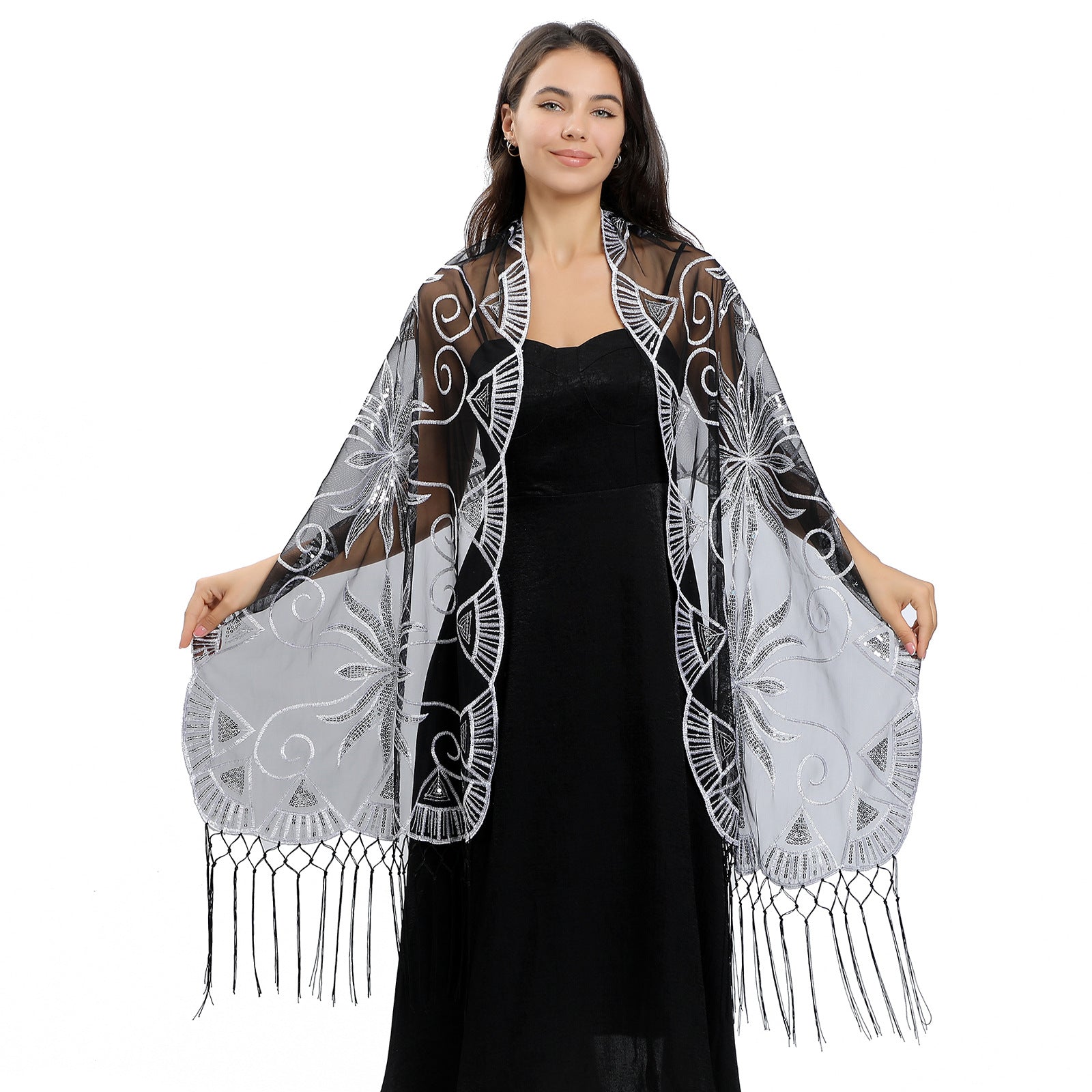 Sequin Embroidered Cape eprolo