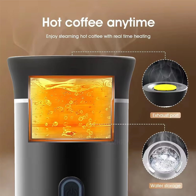 2025 Upgraded 3-in-1 Cordless Coffee Maker - 20Bar Portable for Car/Camping/Home, Capsule/Powder, USB Fast Heat eprolo