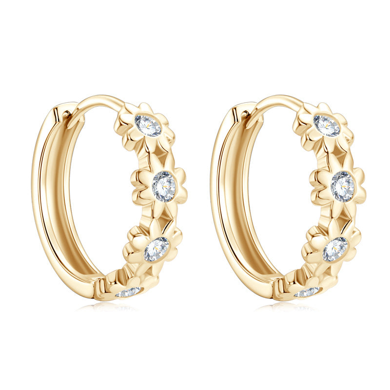 Daisy moissanite earring eprolo