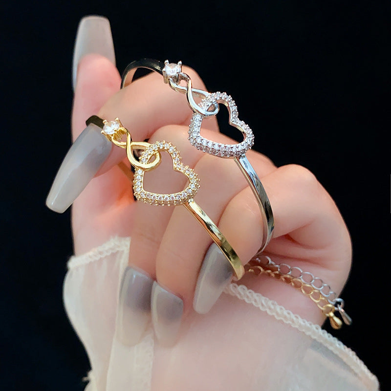 Infinite Symbol Hollow, Heart Bracelet eprolo