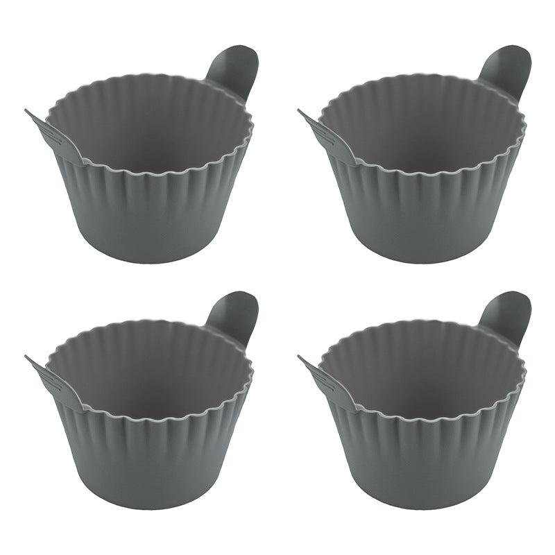 4-6 reusable silicone air fryer liners & baking cups eprolo