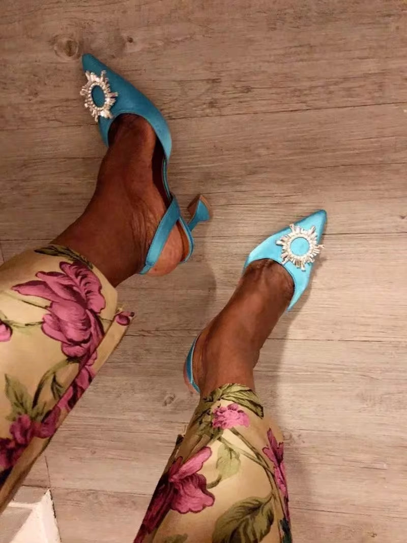 Luxury Crystal Slingback High Heels