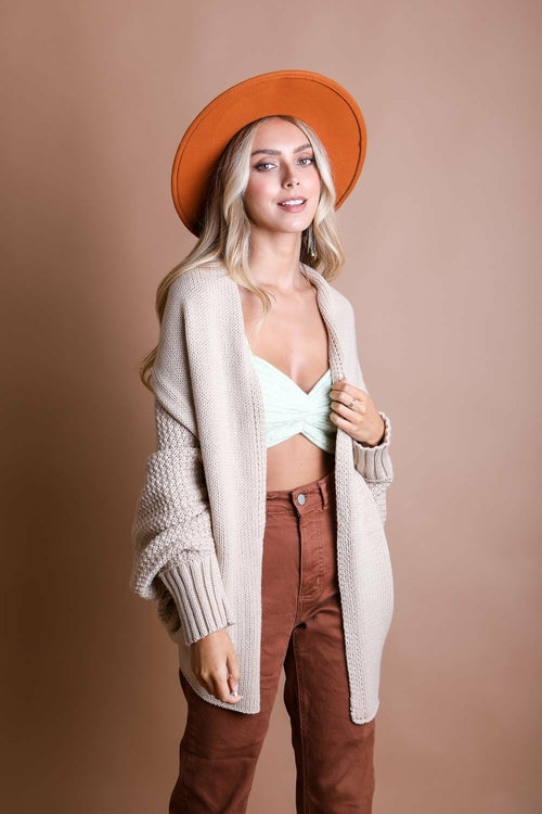 Bat Sleeve Knit Cardigan My Store