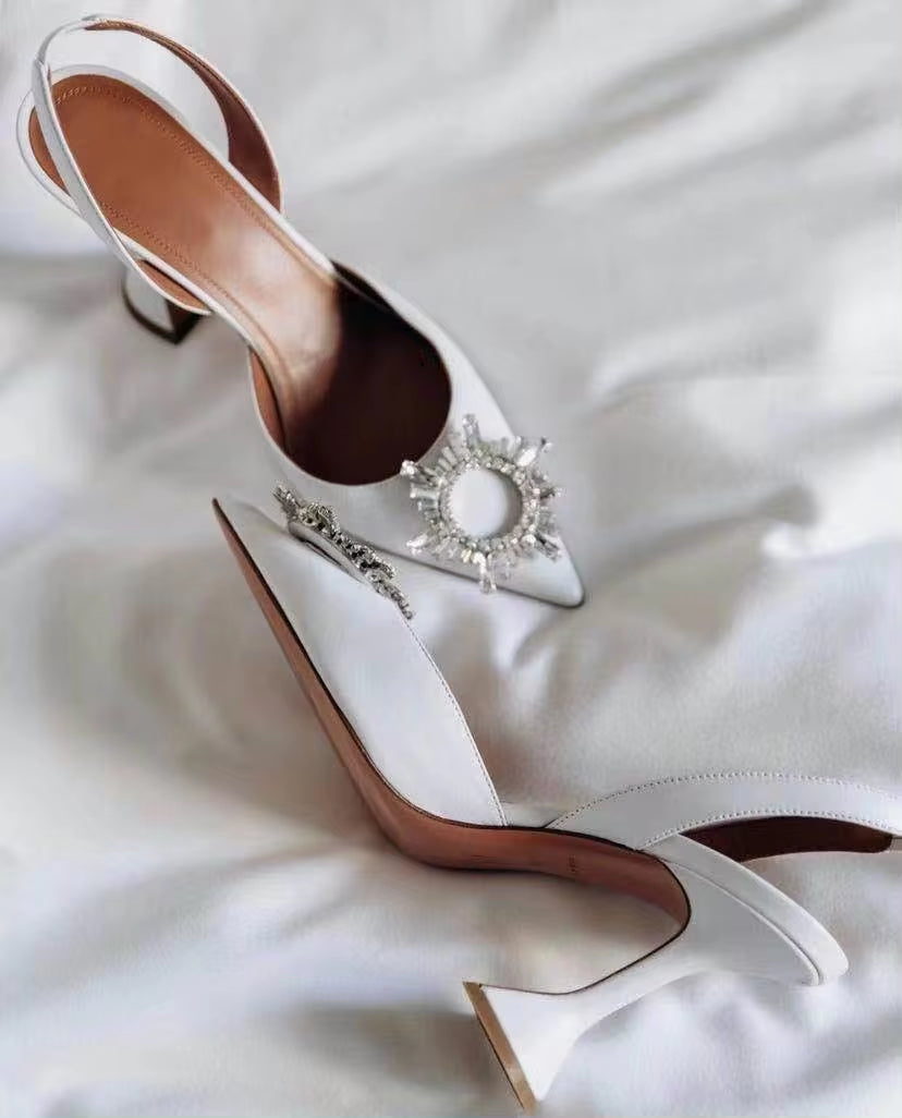 Luxury Crystal Slingback High Heels