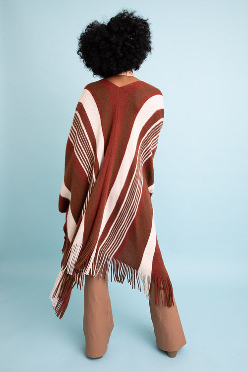 Boho Chic Frayed Edge Ruana My Store