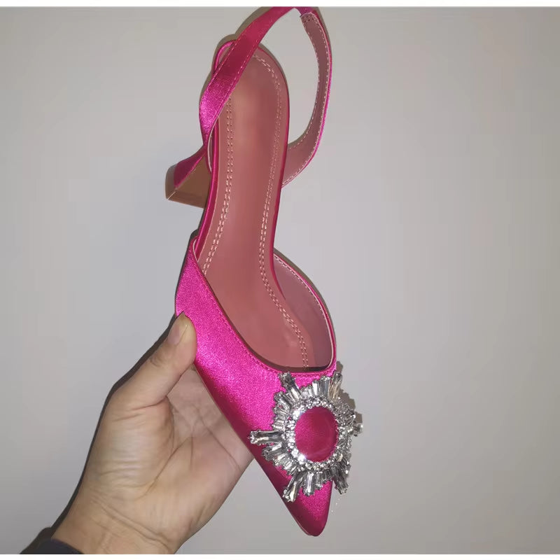 Luxury Crystal Slingback High Heels