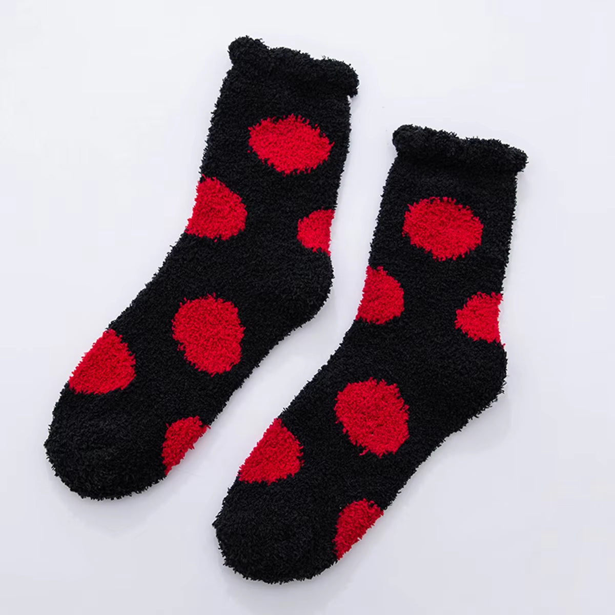 2 Pairs Cute Cow Spots Print Socks