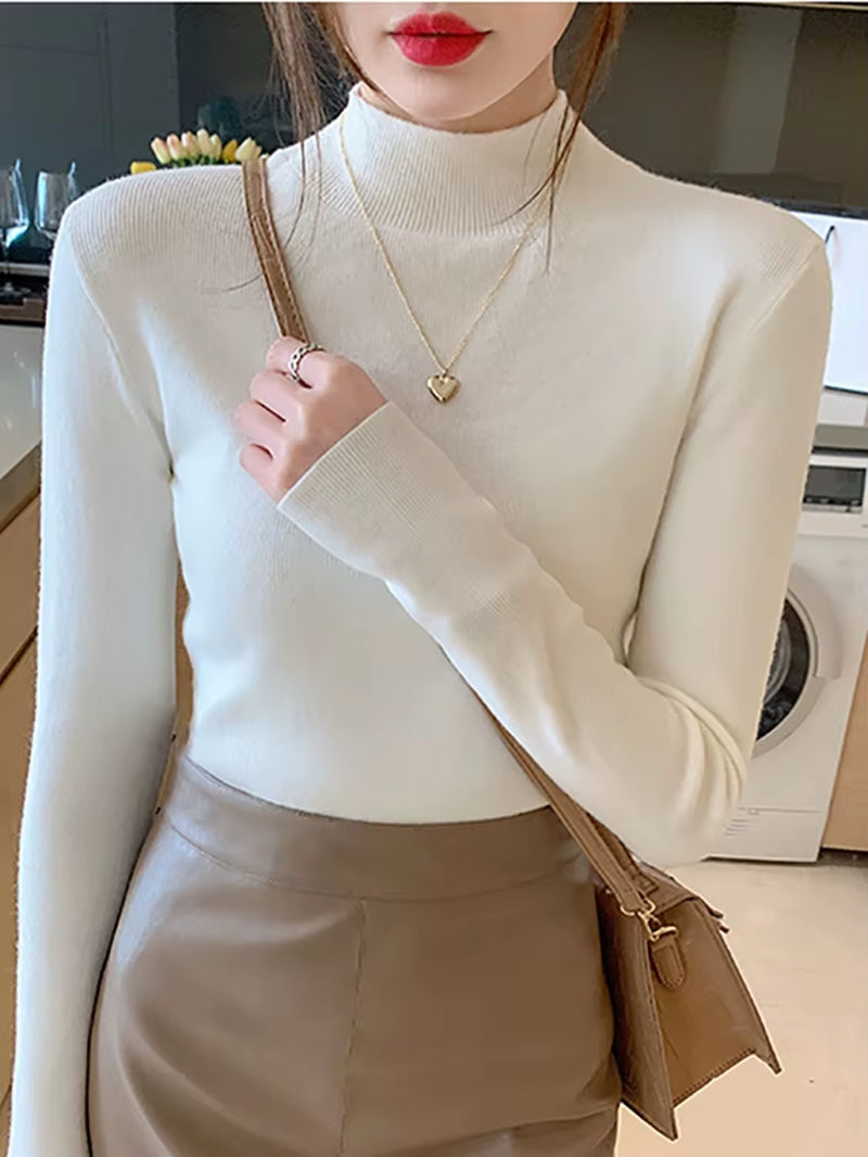 Turtleneck Knitted Sweater top