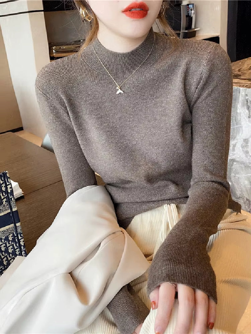 Turtleneck Knitted Sweater top