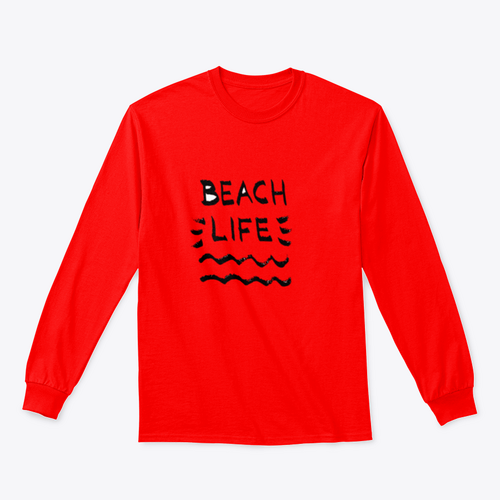 Beach Life Lettering Summer Quote, Black Letters On White Background MAEssence